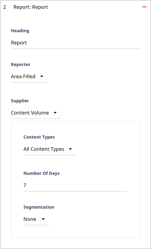 Site-level report widget