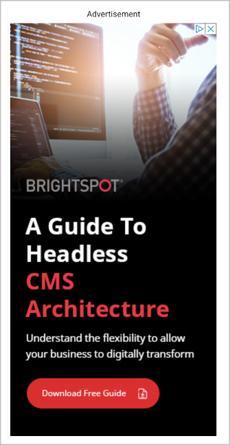 Ad for Brightspot in a web page