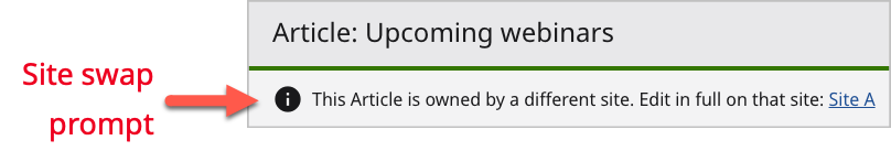 Site-swap prompt