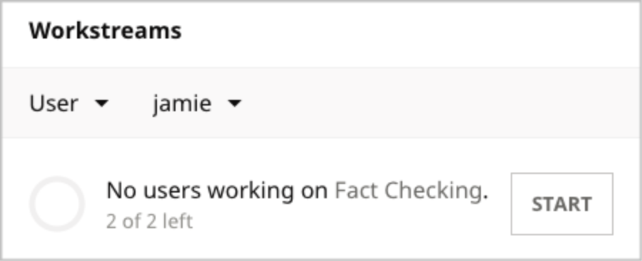 Workstreams widget