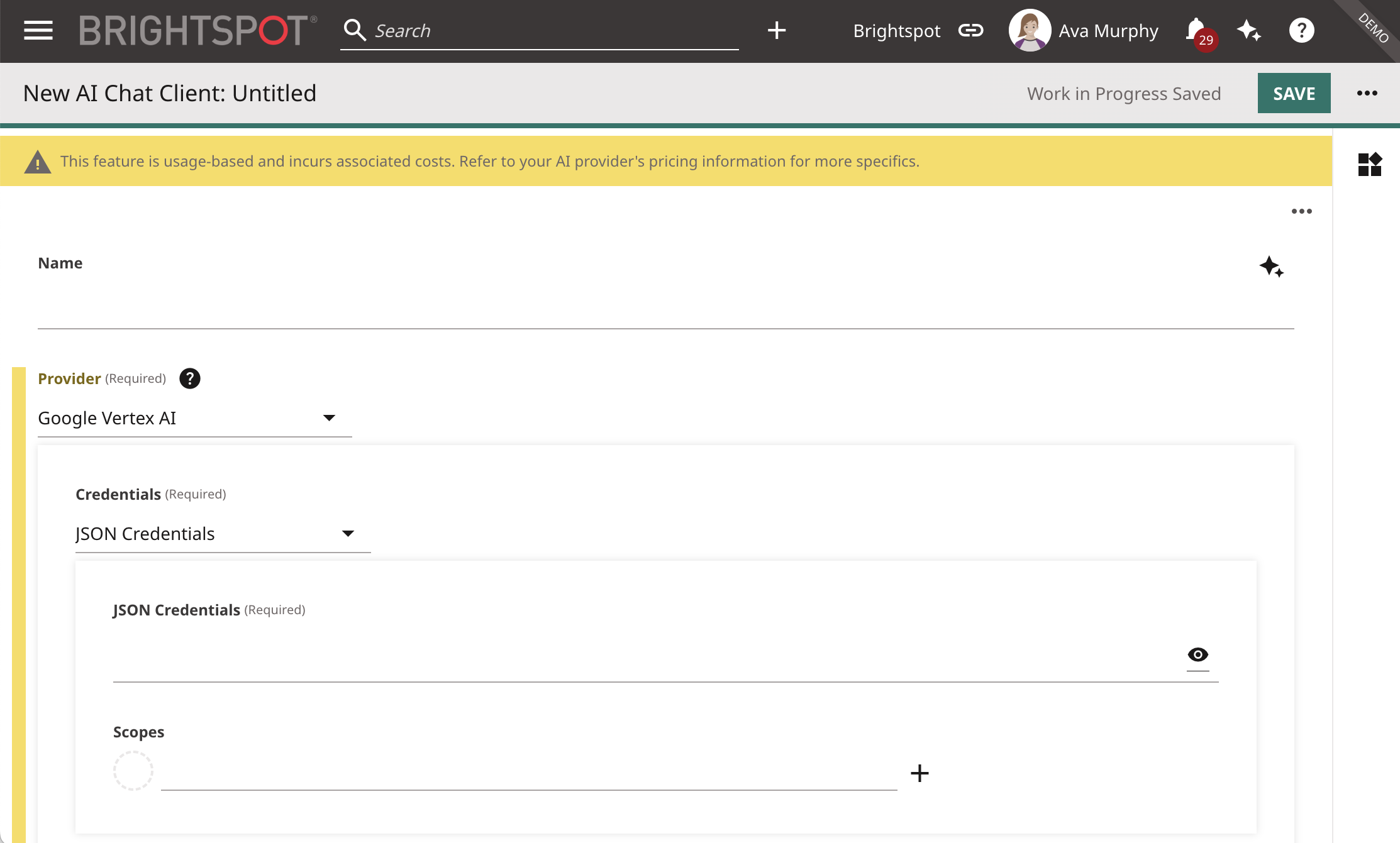 Google Vertex Chat Client --  AI Integration