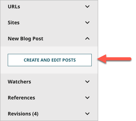 Create And Edit Posts button