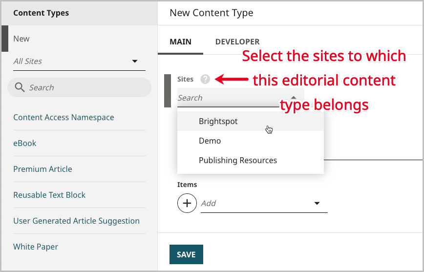 Selecting a site for site specific editorial content types.png