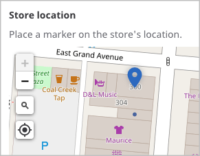 Location field on a content edit form