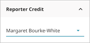 Reporter Credit widget