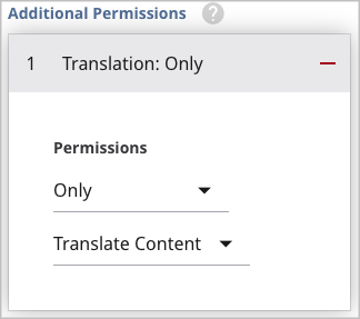 Additional permissions for translations