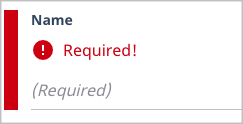 Standard error message