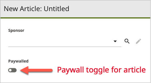 Paywall toggle for article