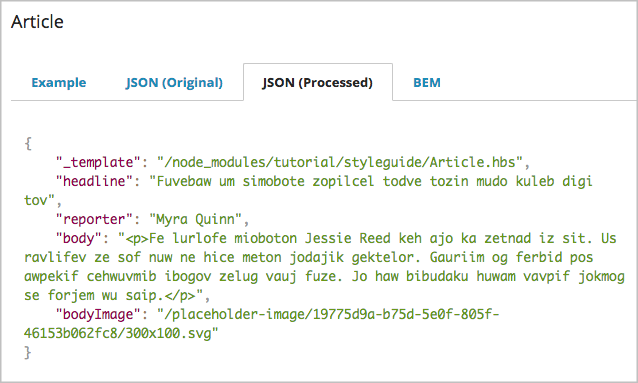 Processed JSON data