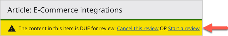 Review cycle banner
