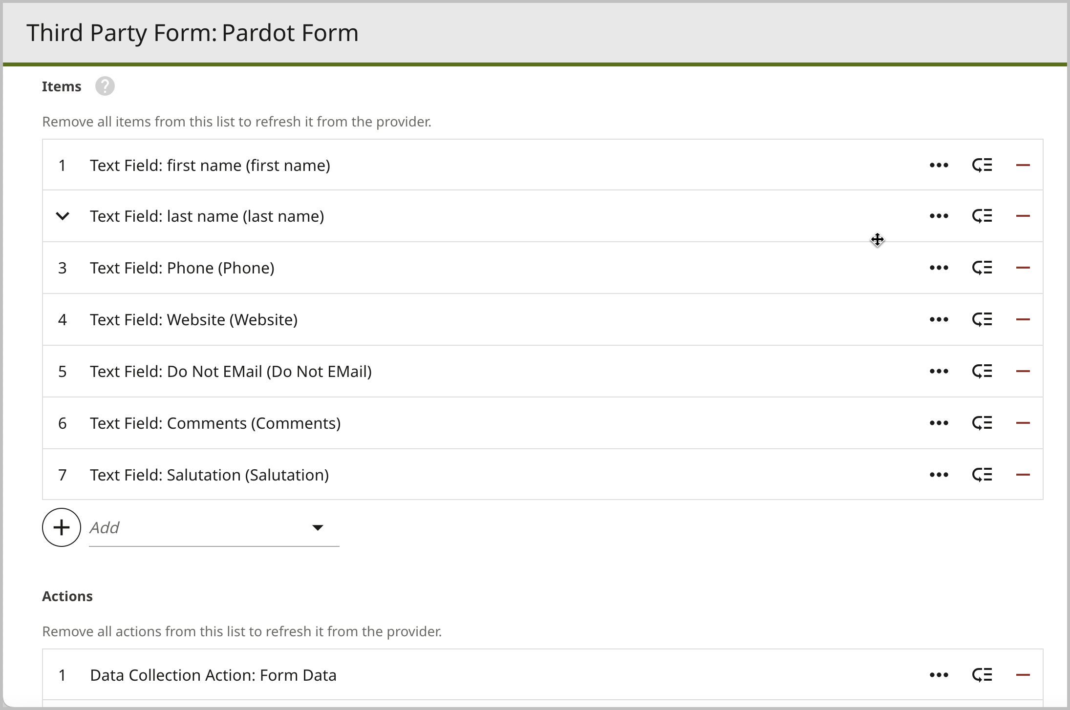 An example of a third-party form