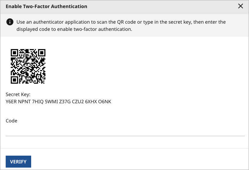 Enable two-factor authentication