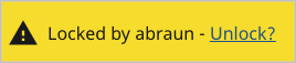 Lock message with option to unlock