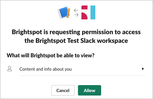 Slack Oauth message