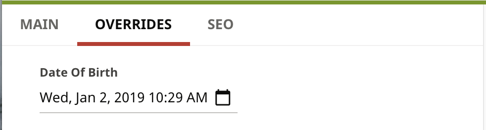New date field