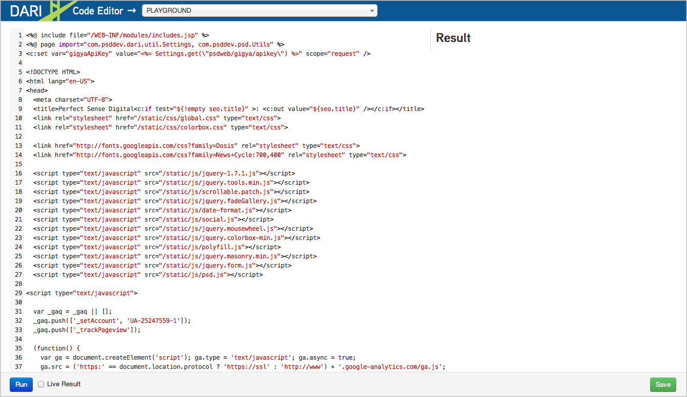 Dari Code Editor