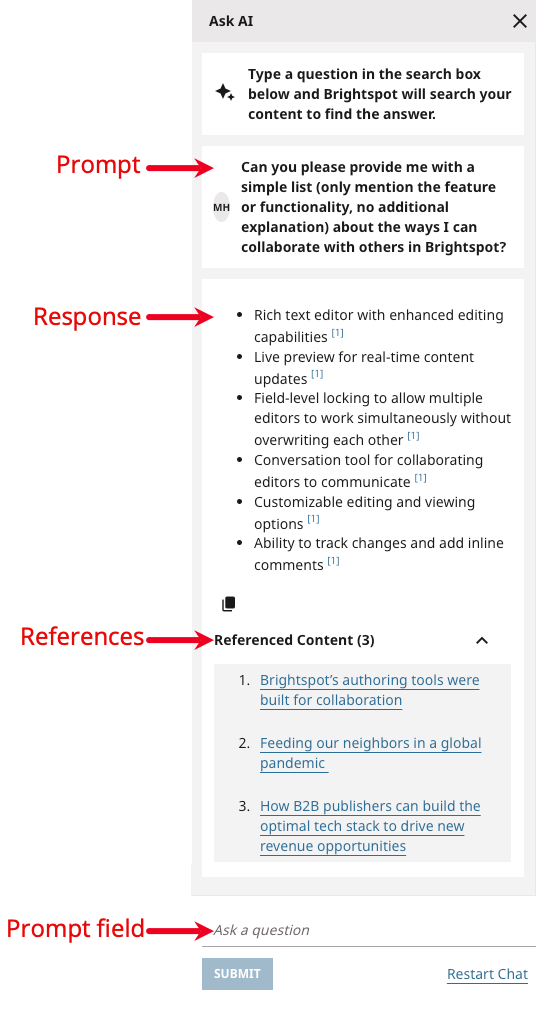 Ask AI widget