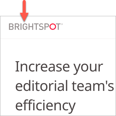 Site logo on published page