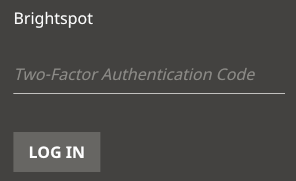 Two-factor authentication code in login widget