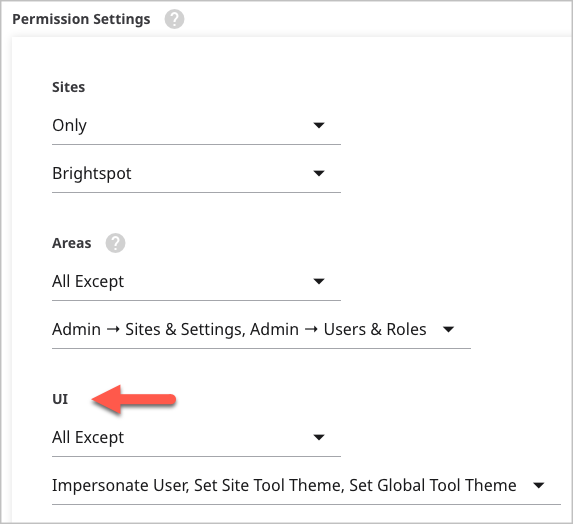 Permissions on miscellaneous features
