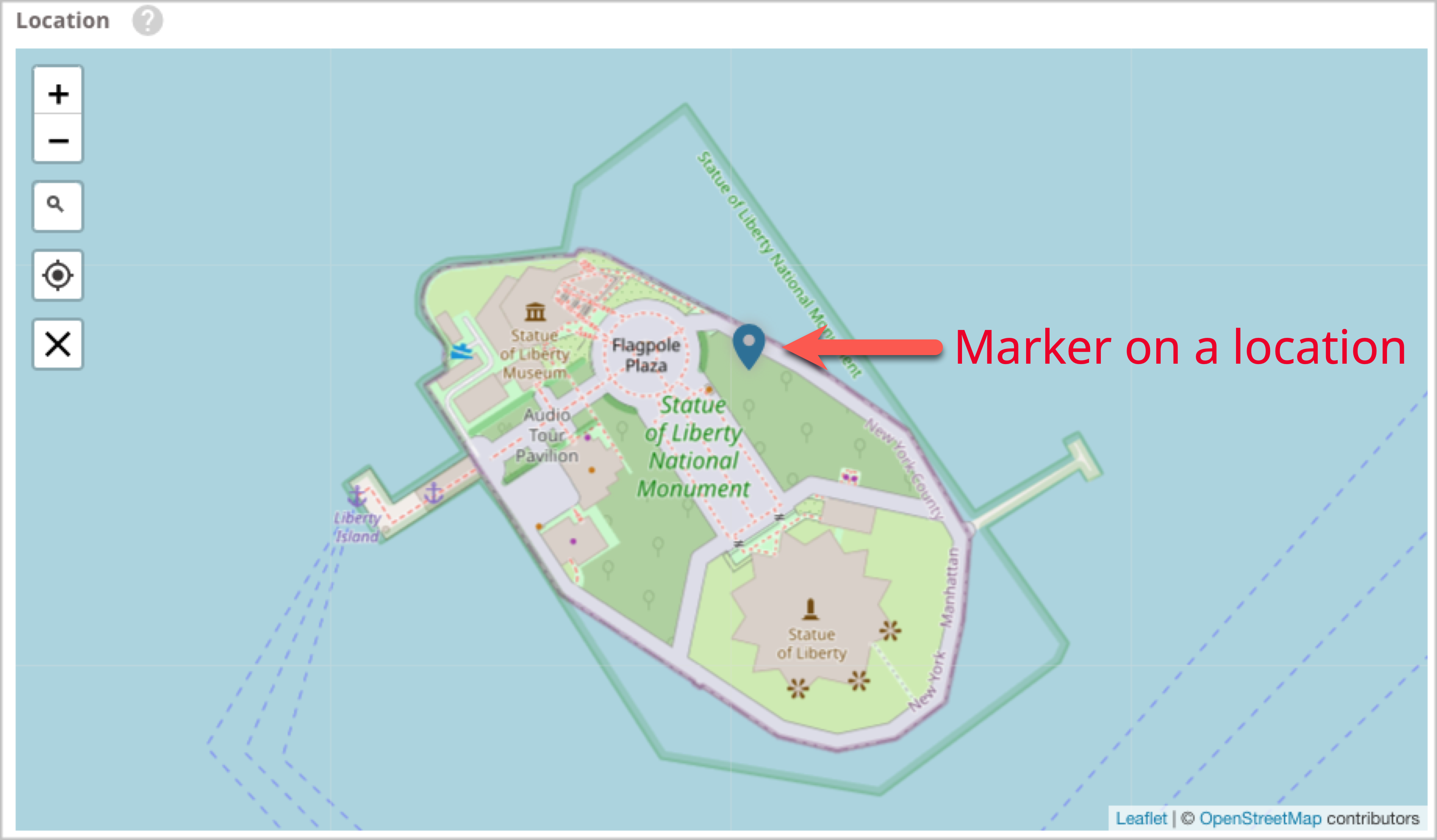 Marker on a location