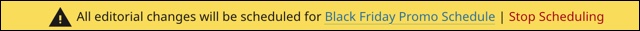 Banner showing the user is in bulk-schedule mode