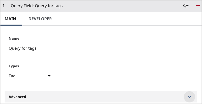 Configuration of a query field