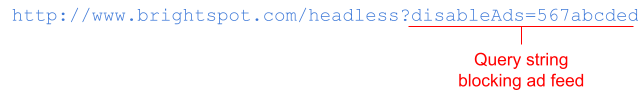 Disable ads query string