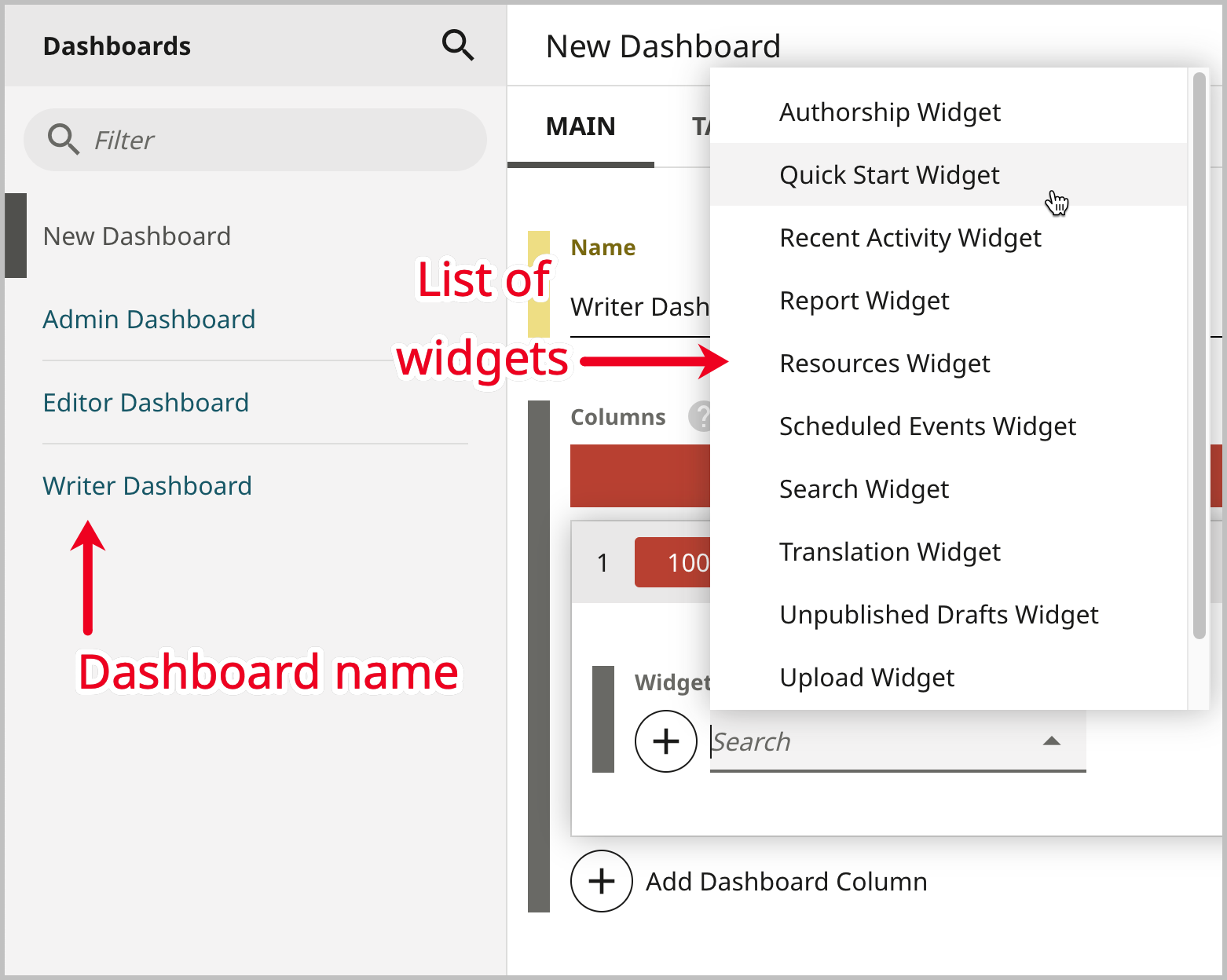 Adding widget to the dashboard.png