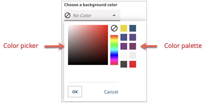 Color picker and Color palette