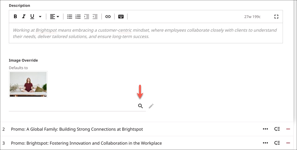 Modify the image in one of your articles