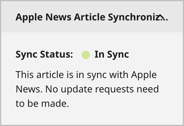 Apple News Synchronizations widget.png