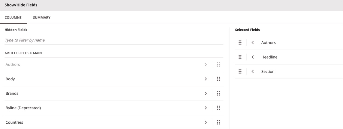 Adding fields to the search results view