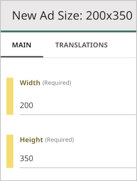 Creating a new ad layout size