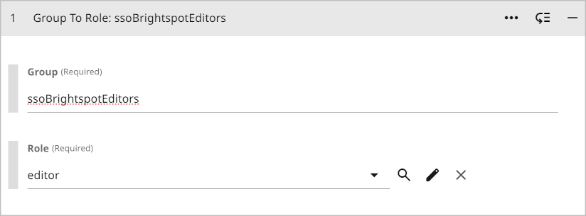 Associating an SSO group with a Brightspot role