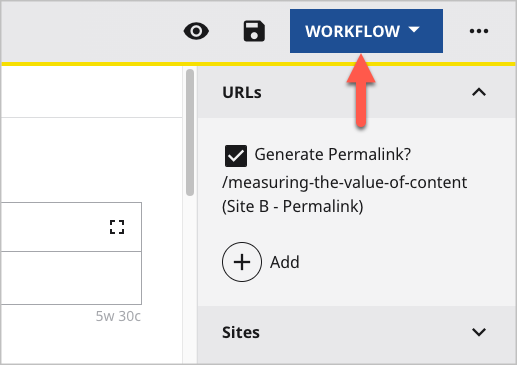 Workflow button