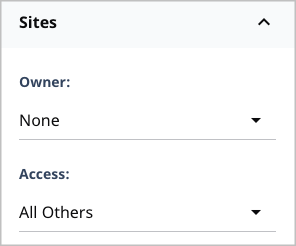 Sites widget