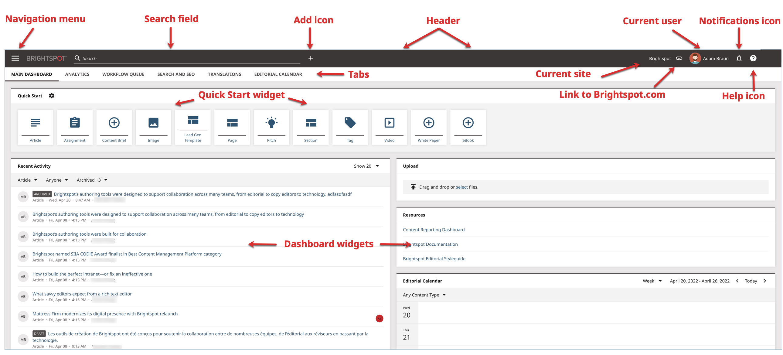 User Interface Map