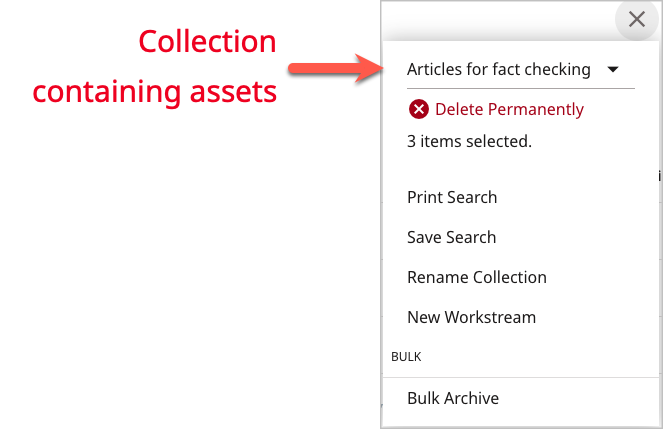 Collection for workstream