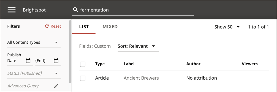 Search example