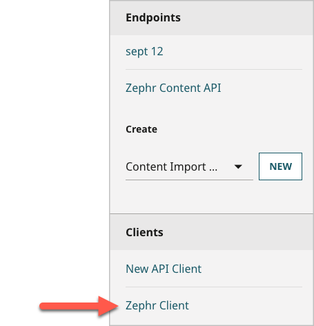 New Zephr client