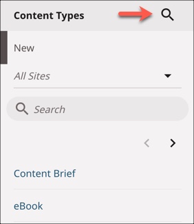 Search all ECTs icon highlighted