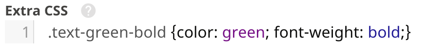 Extra CSS