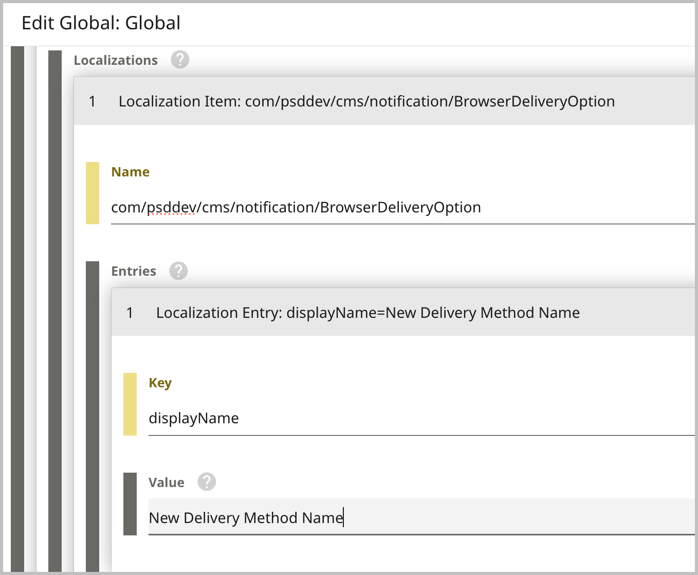 Changing delivery method name via localized static text.png