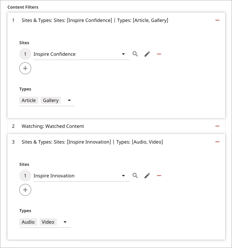 Multiple content types