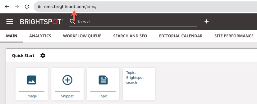 Browser address bar with domain highlighted