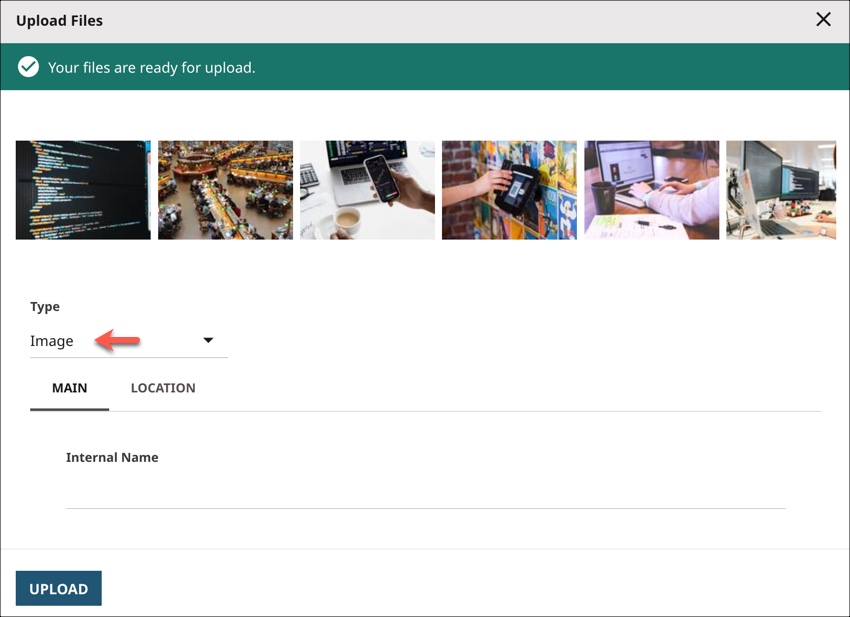 Select Image to upload image files