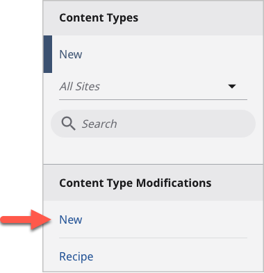 Modifying a standard content type