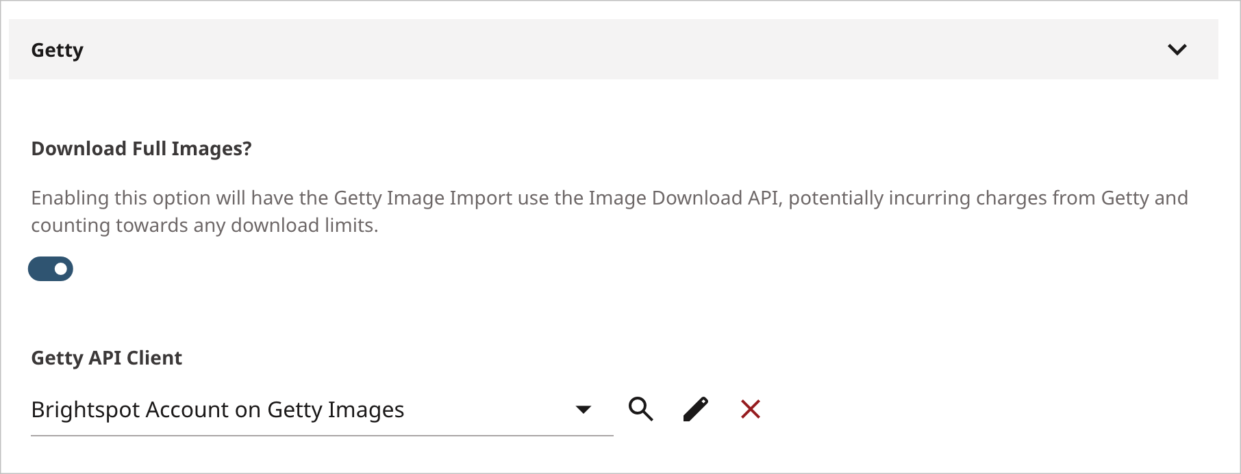 Selecting a Getty Images API client